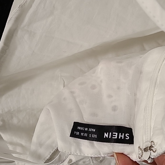 *2/$20 clearout* NWOT s.4 Shein white eyelet sundress - Picture 3 of 4